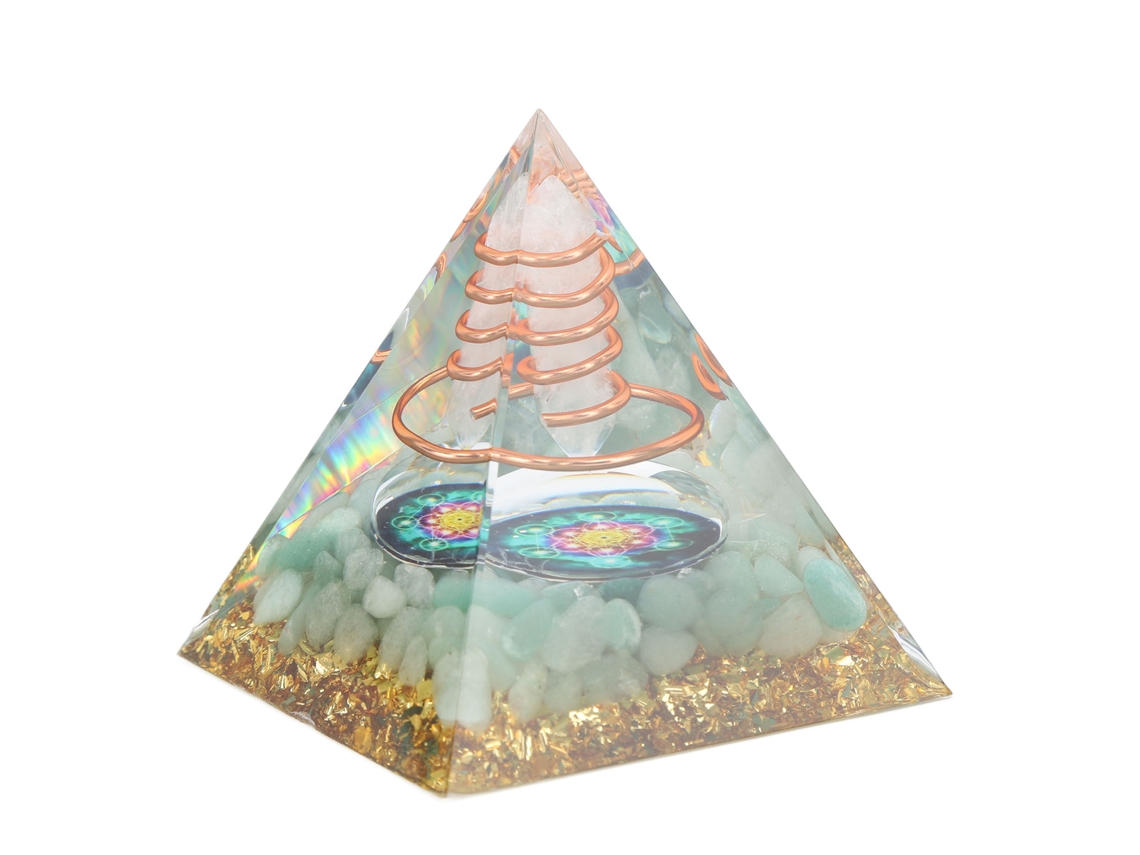 Generador De Energía De Cristal En Forma De Pirámide De Orgonita Para Sanación, Energía Positiva Y Meditación, 6 Cm