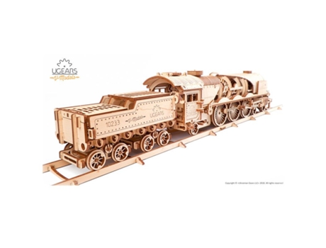 Modelo de madera en 3D - Tren de vapor