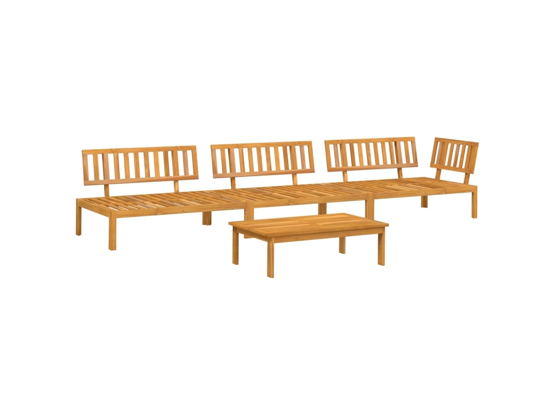 Maison Exclusive - Set De Sofás De Palets De Jardín 4 Pzas Madera Maciza De Acacia