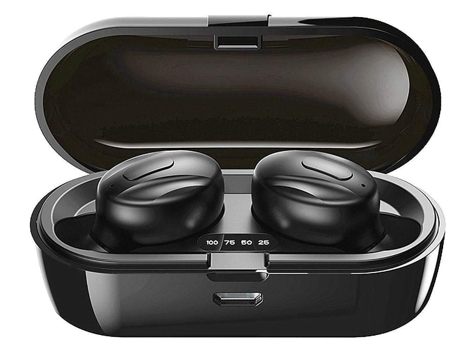 Fones de ouvido Bluetooth, Fones de ouvido sem fio Bluetooth 5.0 Microfone de som estéreo Mini fones de ouvido sem fio (preto) CHRONUS