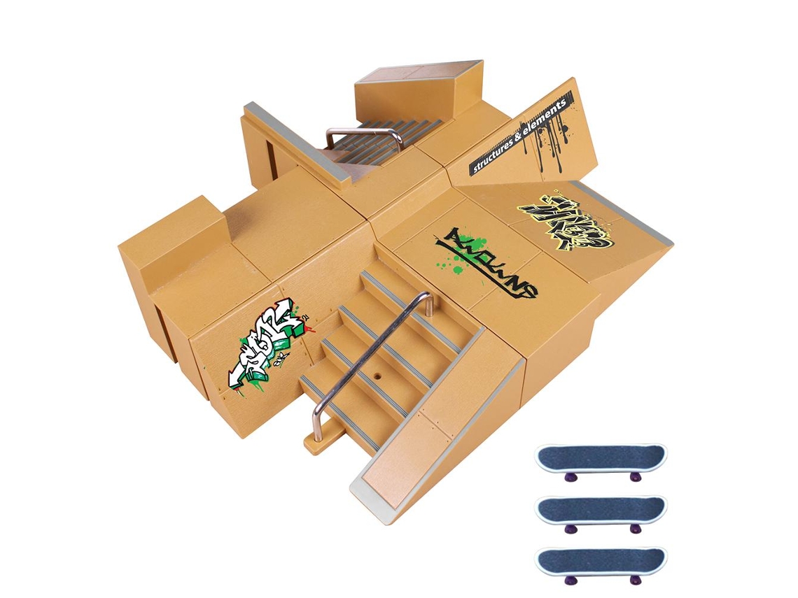 Kit De Rampas Para Patineta De Dedo Piezas De Skate Park Entrenamiento Duradero Props Ultimate