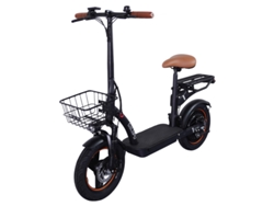 Patinete eléctrico Geleipu C14 con asiento, motor de 500 W, batería de 48 V y 17,5 Ah, velocidad de 25 km/h, autonomía de 100 km, capacidad de carga de 120 kg, color negro