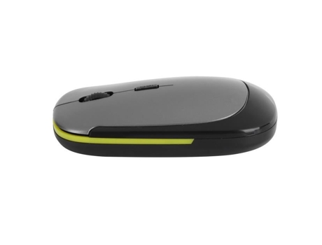 HURRISE Ratón óptico con cable Ratones 2.4G Receptor óptico USB Accesorios ajustables para computadora portátil Gris plateado
