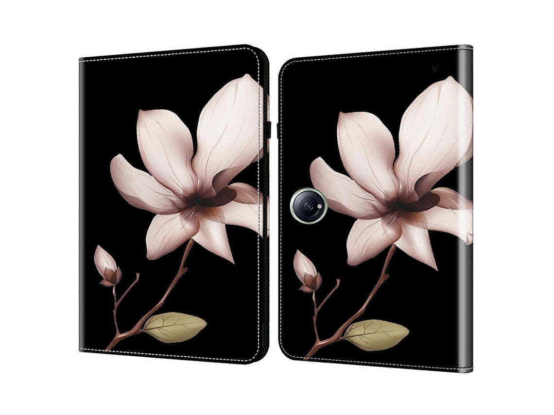 Funda de piel con estampado floral rosa para OnePlus Pad 2 Pad Pro Chennnls