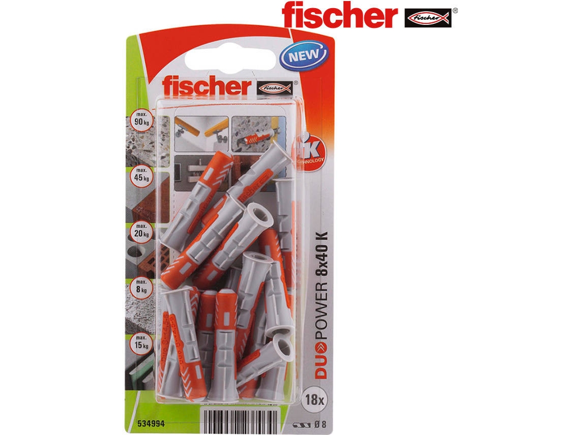 Blister 18 Casquillos Duopower Fischer 8X40 534994