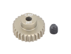 Ymsl Engranaje Piñón De Aluminio 3.175mm 0.6m Resistente Universal Para Coche Rc Crawler 1/8 1/10 26t Hxl