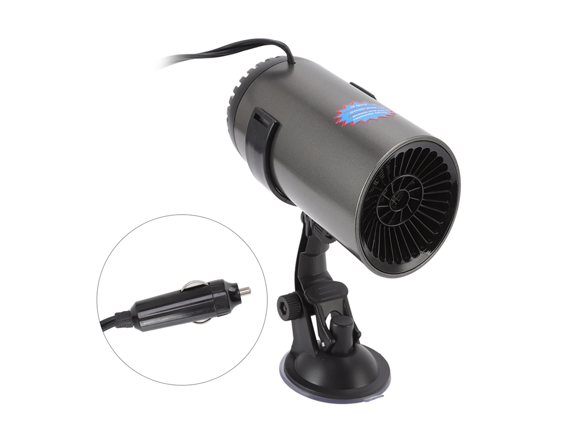 Calefactor Portátil Para Coche De 24 V Con Calentamiento Rápido, Desempañador Con Soporte Giratorio Y Enchufe Para Encendedor De Cigarrillos.