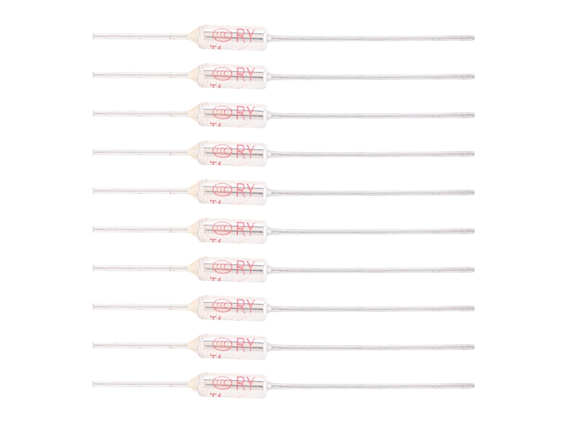 10pcs Fusible Térmico De Caja Metálica 250vac 10a Cortador De Temperatura Tf 72-250℃185℃