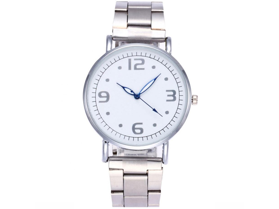 Reloj De Pareja De Acero Inoxidable Con Cuarzo Y Números Árabes Zhoulianfa