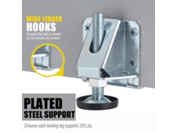 Soportes ajustables para muebles con patas niveladoras para uso en oficina