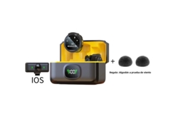 Micrófono de solapa inalámbrico, portátil, con cancelación de ruido, mini para grabación de audio y video. Mdug (iOS 1 a 2)