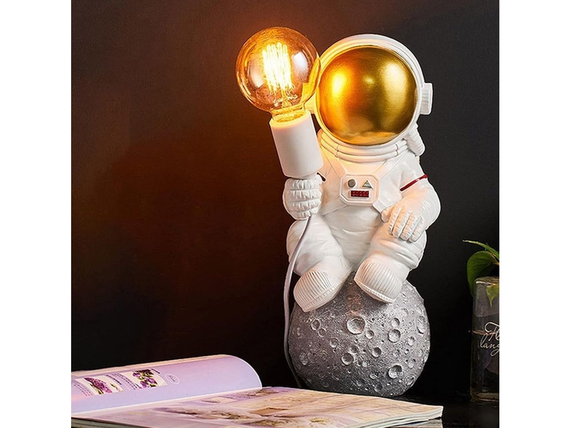 2026-41113-lámpara De Pared Astronauta Resina E27 Decoración Moderna Para Dormitorio Sala Iluminación Hogar