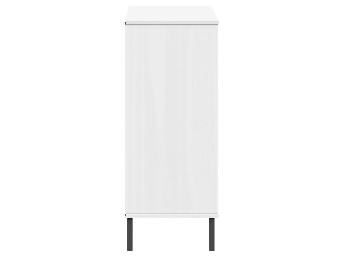 vidaxl Pantofar Cu Picioare Metalice “Oslo” Alba 95x35x86 cm Massive Light
