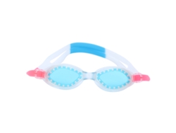 Gafas de natación antivaho impermeables con estuche color azul