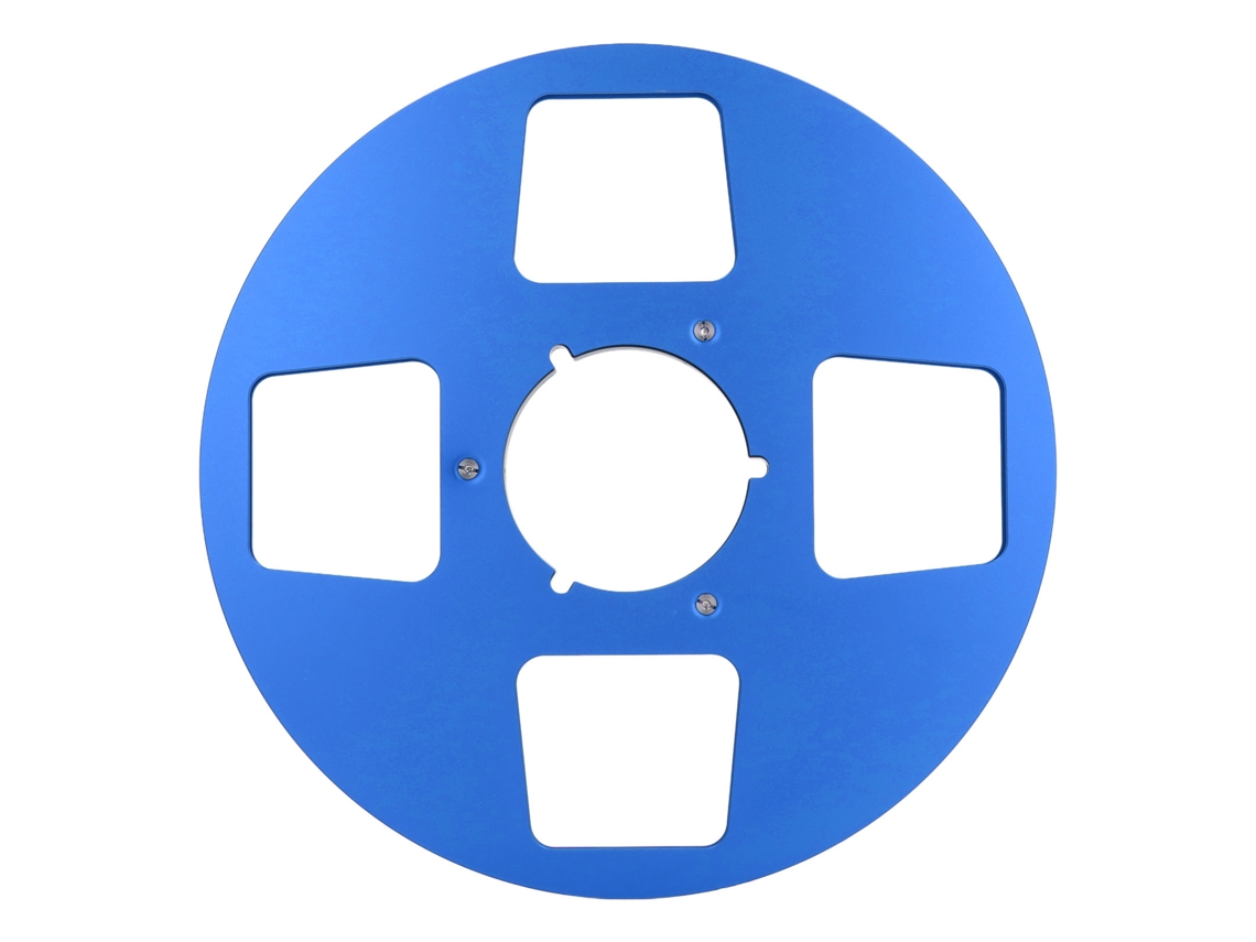 Rollo De Cinta Vacío De 10,5 Pulgadas (1/4 De Pulgada) Con 4 Agujeros, Aleación De Aluminio, Para Grabadora Rollo A Rollo, Azul.