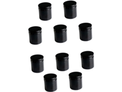 Recipientes Para Cosméticos , Impermeables Y Fáciles De Limpiar, De Pet, Color Negro, 500 Ml, Paquete De 10 Unidades.