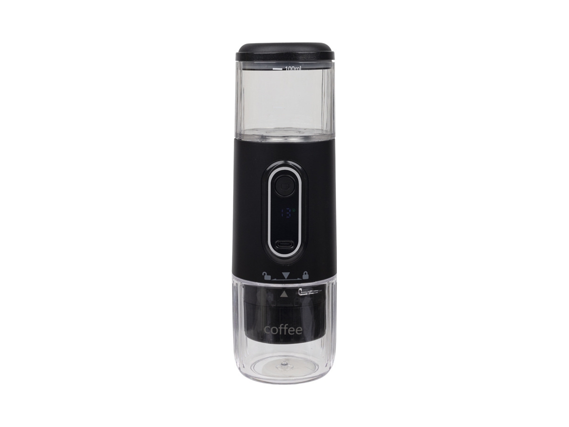 Cafetera portátil 3 en 1 con bomba, cápsula de extracto concentrado en polvo, doble uso, color negro Cuich