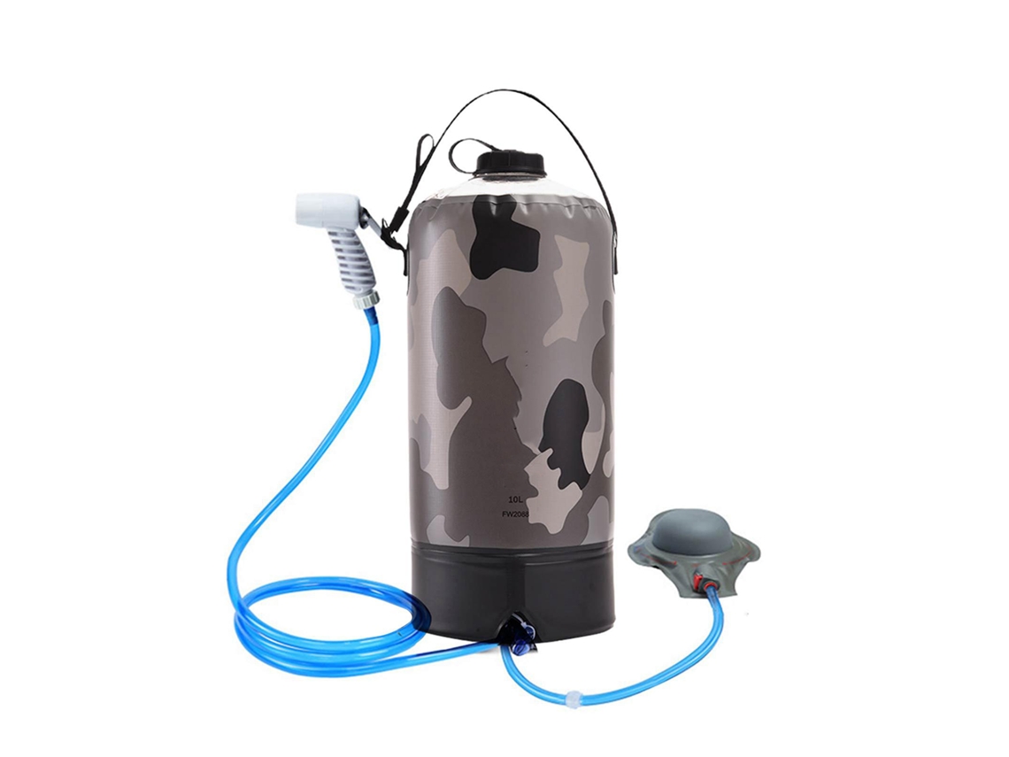 Bolsa de ducha portátil para camping de 10 litros, de PVC.