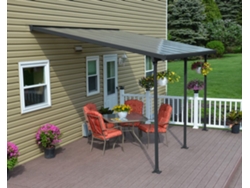 CANOPIA Feria Pérgola Cobertor de Terraza Aluminio 3X4,25 m Gris