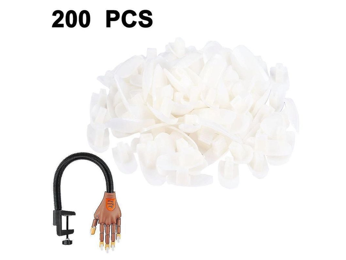 200 Puntas De Uñas Postizas Para Entrenamiento Y Práctica De Manicura - Herramienta Para Salones De Belleza