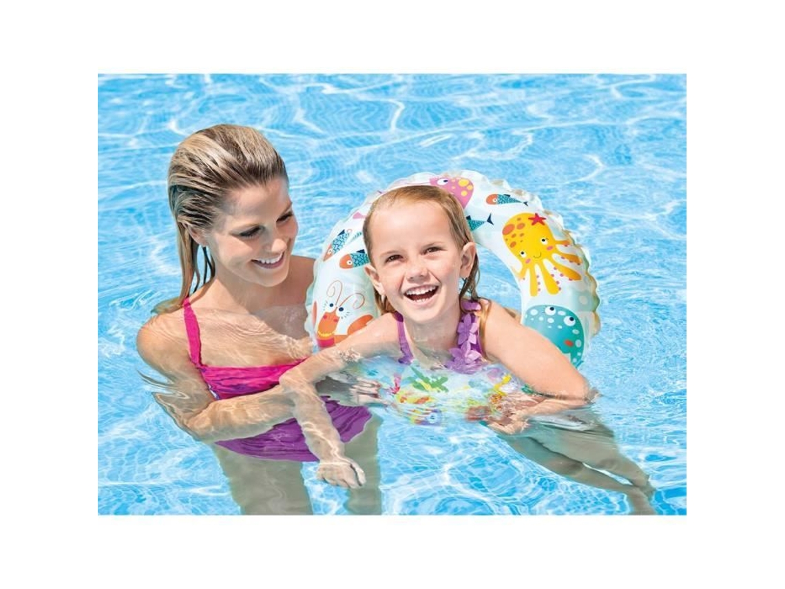 Flotador Intex Seabed 114 X 114 Cm Vinilo Infantil A Partir De 3 Años