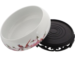 Maceta De Cerámica Hidropónica Inoomp Para Bonsáis Con Soporte, Maceta Grande De Porcelana Con Forma De Loto O Nenúfar