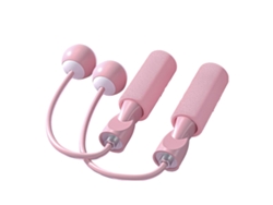 Cuerda para saltar inalámbrica Kklv con cable resistente y empuñadura de espuma ligera para entrenamiento físico - Rosa