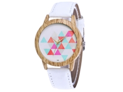 Reloj De Pulsera Analógico De Cuarzo Unisex Zhoulianfa Para Mujer Con Esfera Redonda Blanca