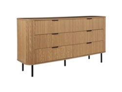 Cómoda BELIANI Bradley de MDF Madera clara 153x47x81