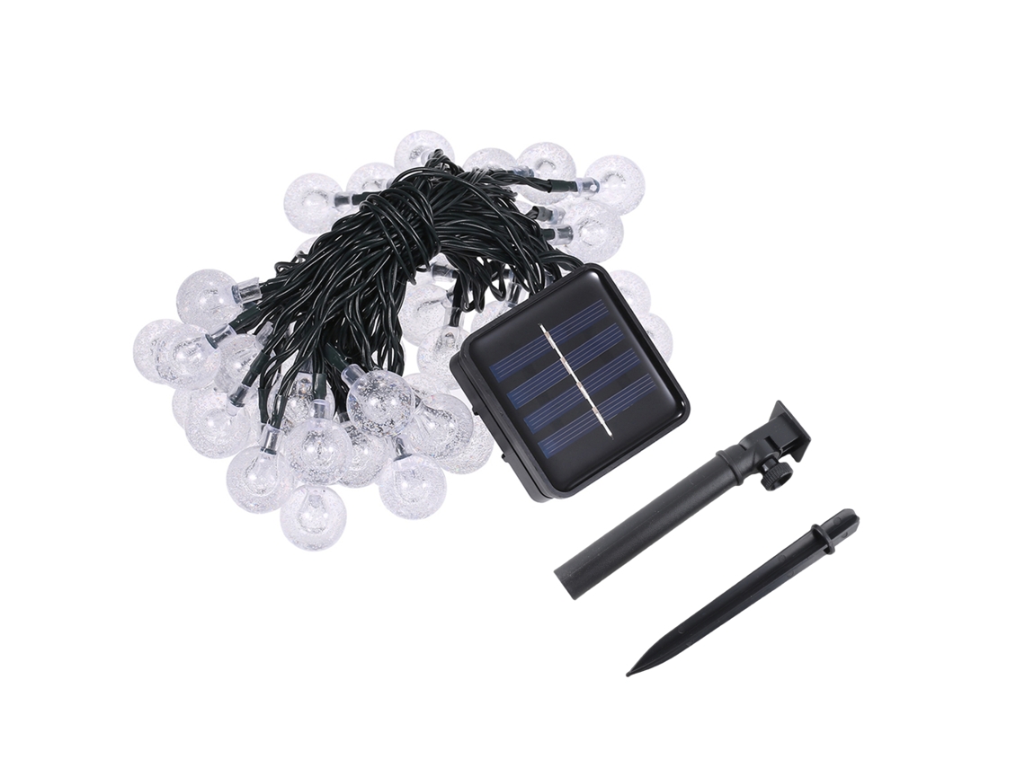2026-luces De Cadena Solares Con 50 Led Cristal Bola Ip44 Resistente Al Agua Para Decoración Navideña Fiestas Jardín Hogar