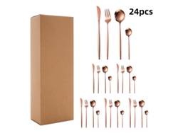 Juego de cubiertos de acero inoxidable (cuchillo, tenedor, cuchara) MDUG (24x24x24 cm)