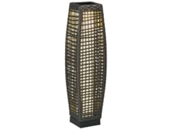 Luminária Solar Jardim Rattan Led Automático 21x21x78 Cinza