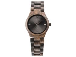 Reloj De Pulsera Sencillo E Informal Para Mujer De Piel Sintética Con Correa De Cuarzo Marrón.