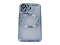 Capa Magnética Para Iphone 13 Pro Max Fina Absorção De Choque Protetora Carregamento Sem Fio Azul Eletrodo