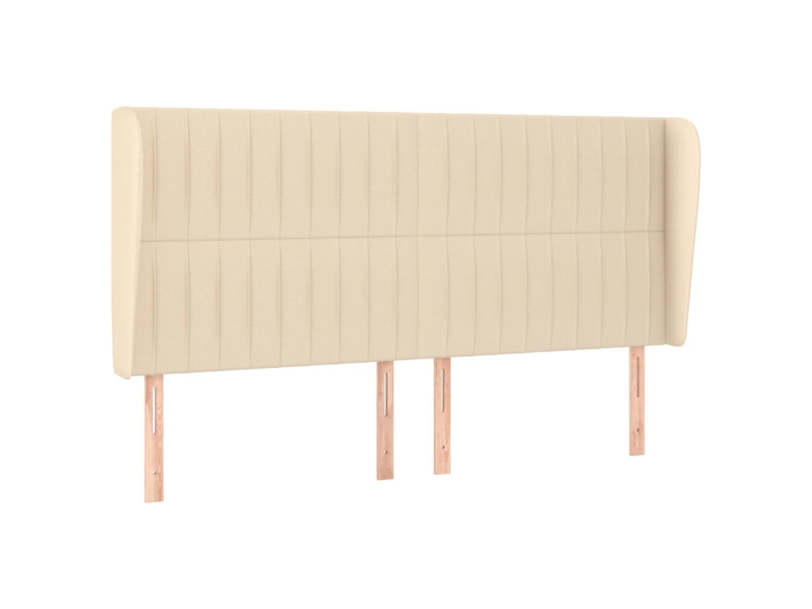Cabecero VIDAXL Crema Tela (183x23x118/128 cm)