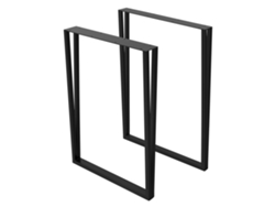 Set de 2 Patas de mesa industrial ML-Design 50 x AL 71,5 cm acero negro en forma rectangular