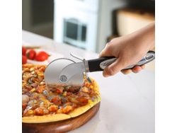 Cortador De Pizza De Acero Inoxidable Con Mango Antideslizante Para Pasteles, Pies Y Verduras