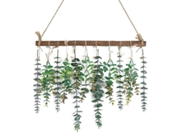Decoración De Pared Con Eucalipto Artificial - Decoración Rústica De Estilo Granja Para El Hogar, Baño, Dormitorio Y Cocina (verde)