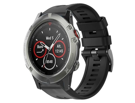 Correa Smartwatch Para Garmin Quatix 5 Metal Negra VENISYMLIS