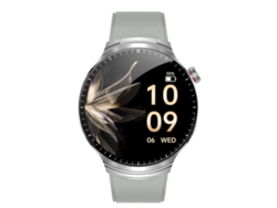 Reloj inteligente 2 en 1 con pantalla redonda de 1,85 pulgadas y tecnología Bluetooth. (Plateado)