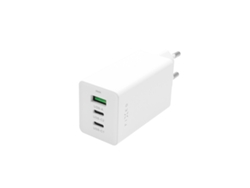 Cargador De Viaje De 65 W Gan, 2 Puertos Usb-c, Fijo, Cg65-2cu, Blanco