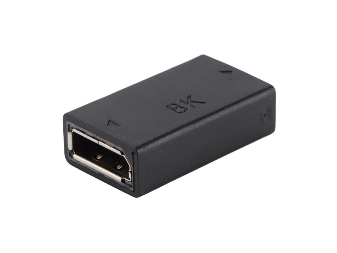 Adaptador Extensor Displayport Mini Dp A Dp Hembra 8k 60hz Material Abs Plug And Play