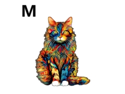 Rompecabezas de madera exclusivo con estampado de gato MDUG (m)