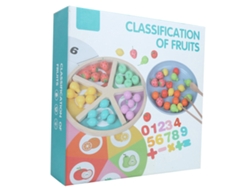 Tablero De Madera Con Pinzas Para Frutas, Juguete Educativo Para Niños Con Juego De Clasificación.
