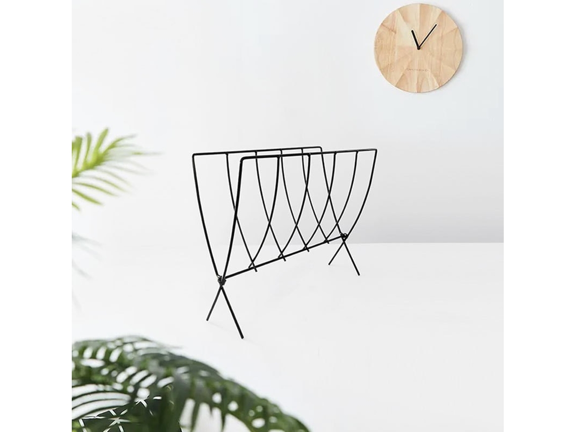 Estante Plegable Para Revistas Y Periódicos De Acero Inoxidable.