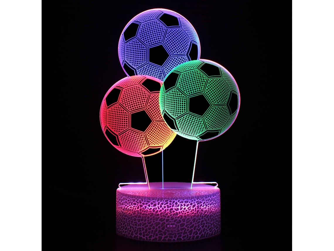 Lámpara De Noche De Fútbol Americano, 16 Colores Cambiantes Con Control Remoto, Visión Nocturna 3d Estéreo Henten Home