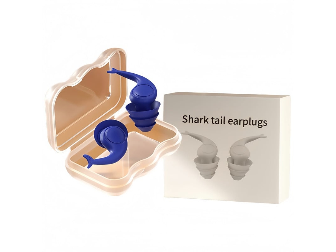 Tapones De Silicona Impermeables Anti-ruido, Para Dormir, Estudio Y Trabajo - V-reel - Qt12 - Azul