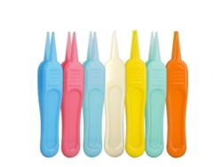 Set 7 Pinzas Limpiar Cavidad Nasal Puntas Redondeadas Plástico Cuidado Bebés