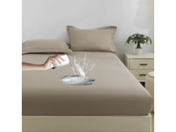 Protector De Colchón Impermeable, Funda De Almohada No Incluida, Suave Y Delicado Para La Piel, Color Caqui, 150x200cm. Panoona