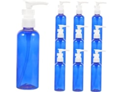 Paquete De 10 Frascos De Plástico Azul Con Dosificador De 100 Ml En Pet Con Pipeta Larga Y Tapa Antigoteo.
